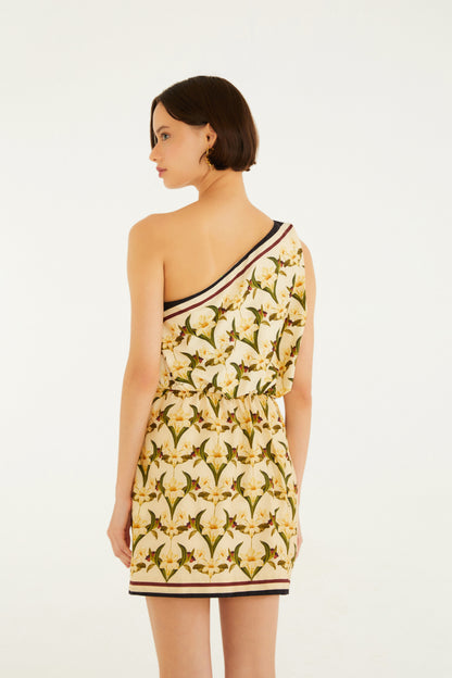Vestido Corto Estampado Lenço Polina