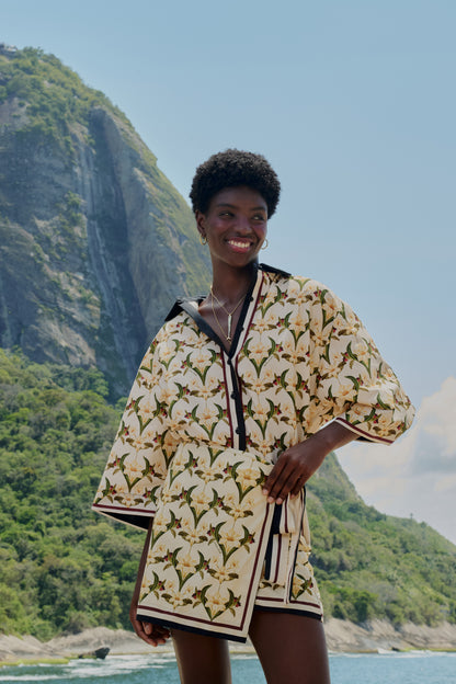 Camisa Estampada Lenço Polina
