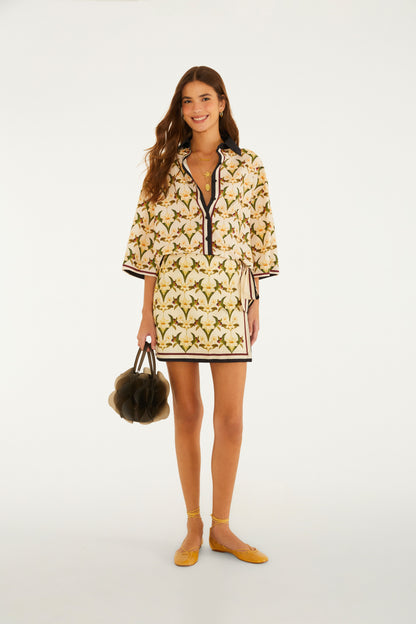 Camisa Estampada Lenço Polina