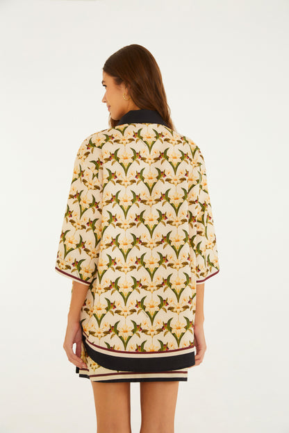 Camisa Estampada Lenço Polina