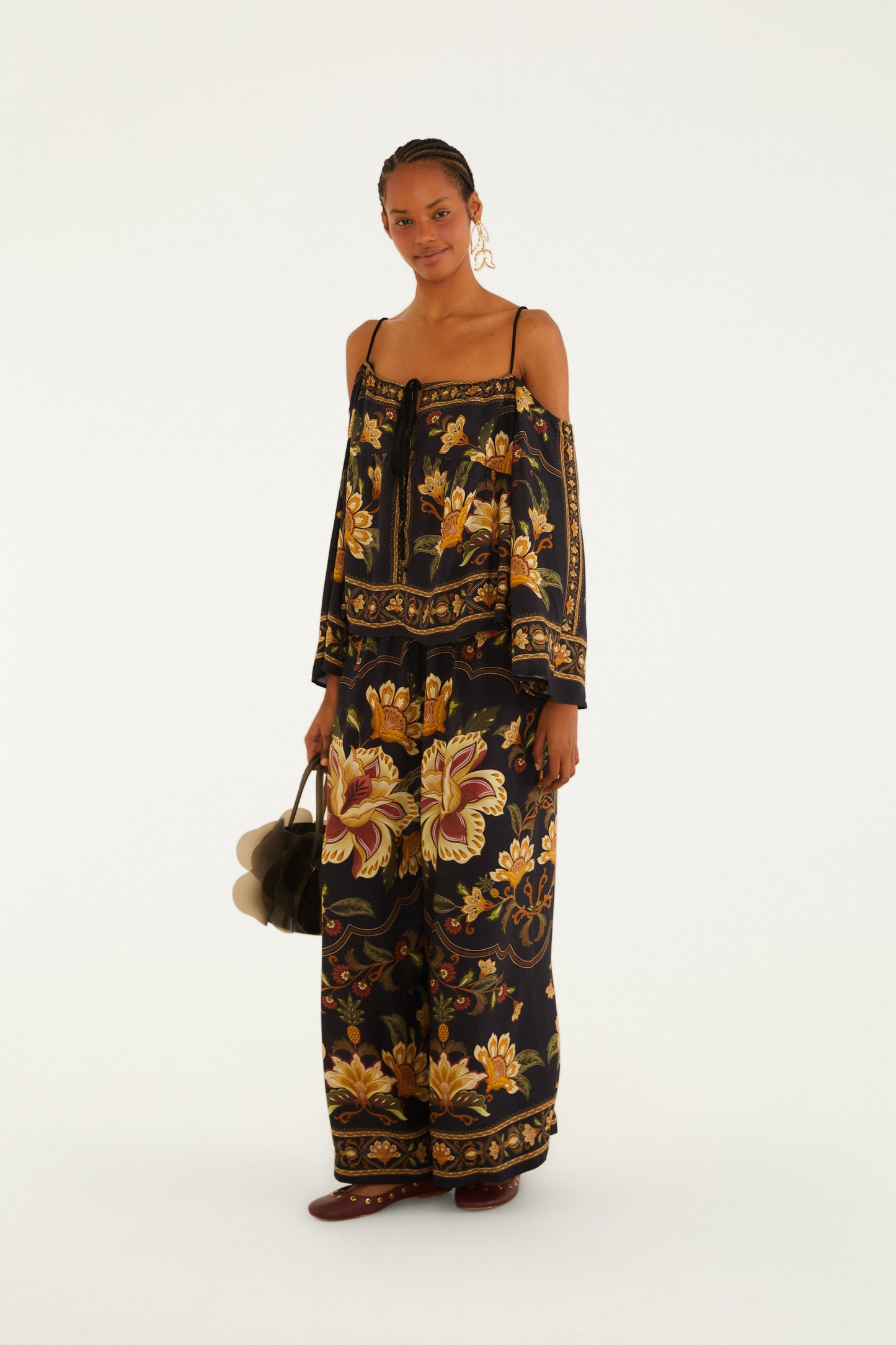Blusa Estampada Jardim Majestoso