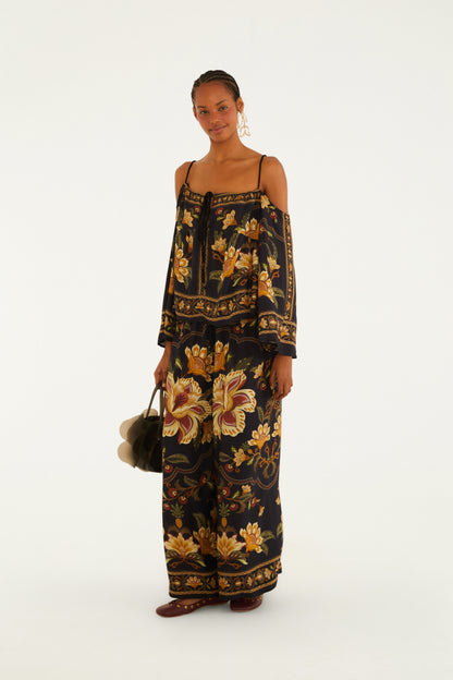 Blusa Estampada Jardim Majestoso