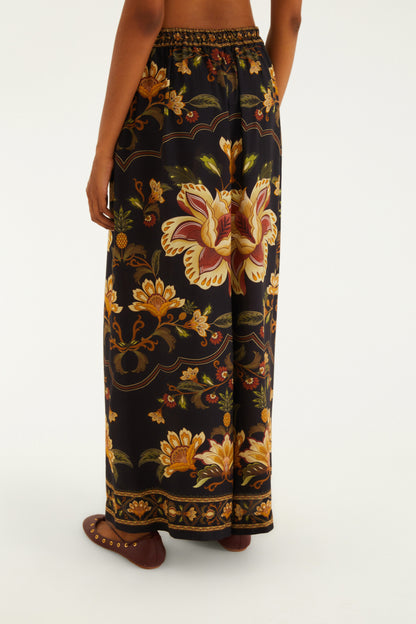 Pantalón Estampada Jardim Majestoso