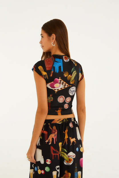 Blusa Estampada Boteco Carioca