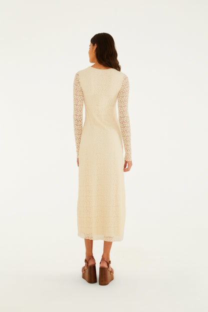 Vestido Túnica Botões Renda
