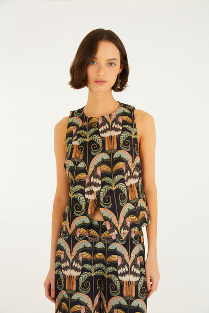 Blusa Colete Estampada Tucano Real