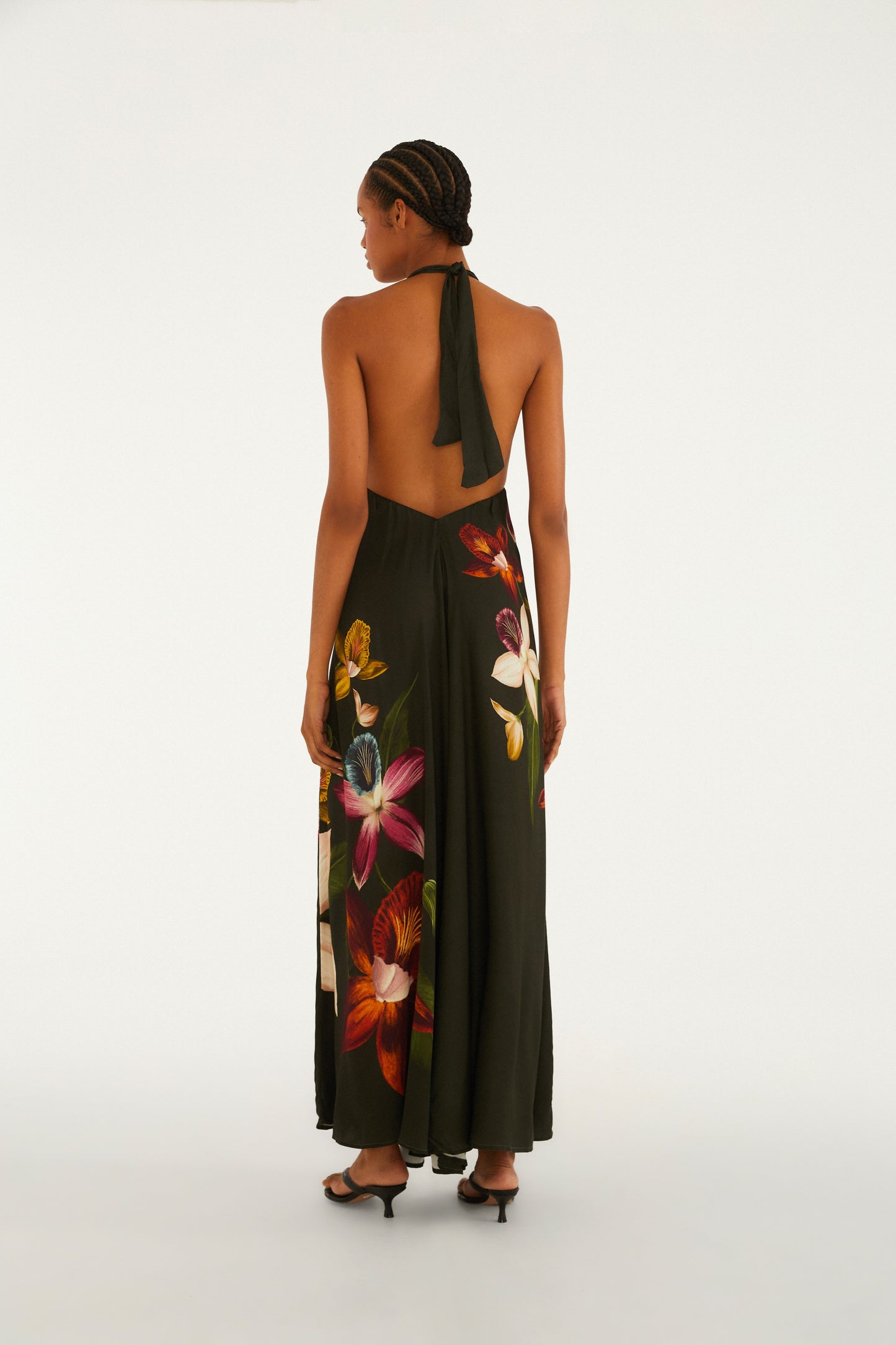 Jumpsuit Palazzo Estampado Maxi Orquídeas