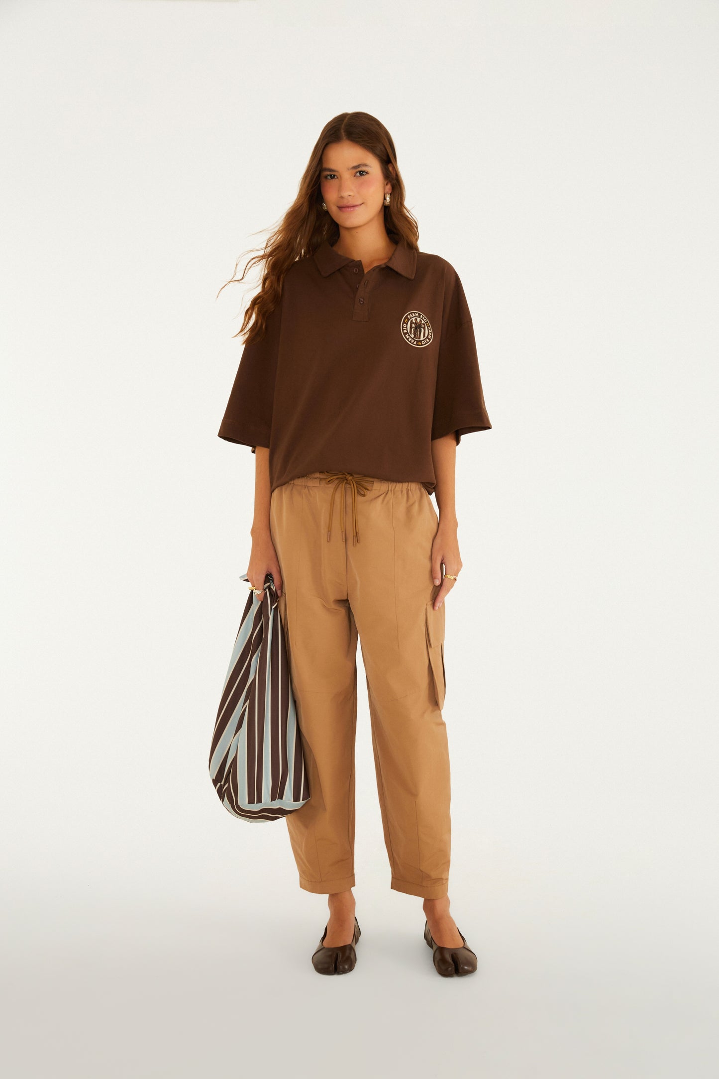 T-Shirt Polo Oversize Bordada
