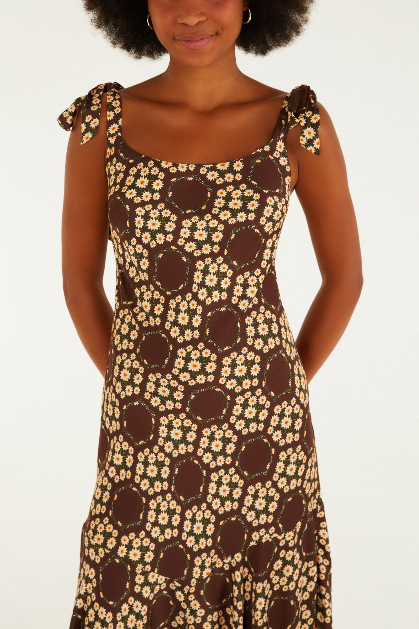 Vestido Largo Estampado Farm Clube