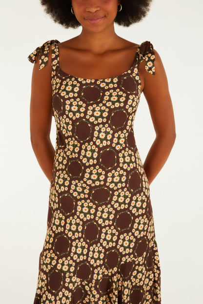 Vestido Largo Estampado Farm Clube