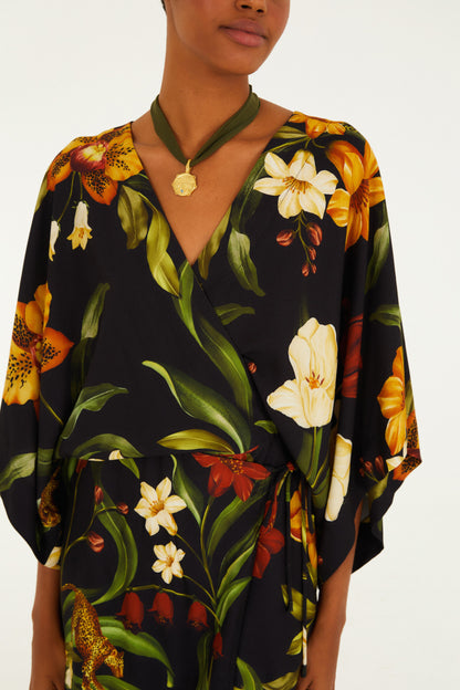 Vestido Corto Estampado Selva De Flor
