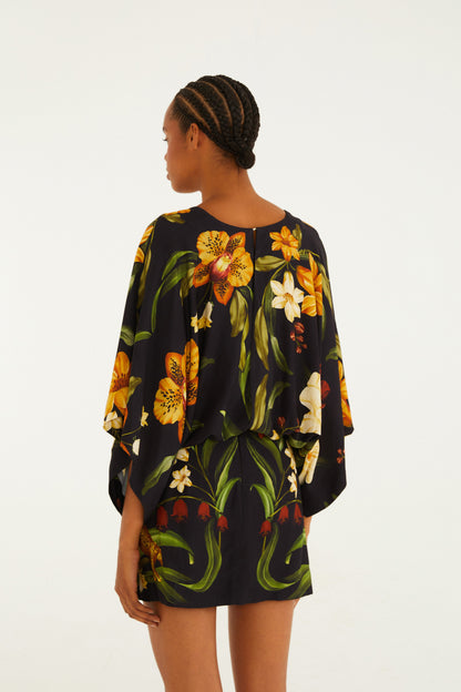 Vestido Corto Estampado Selva De Flor