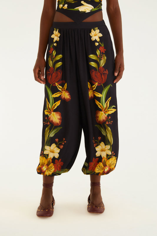 Pantalón Aladim Estampada Selva De Flor