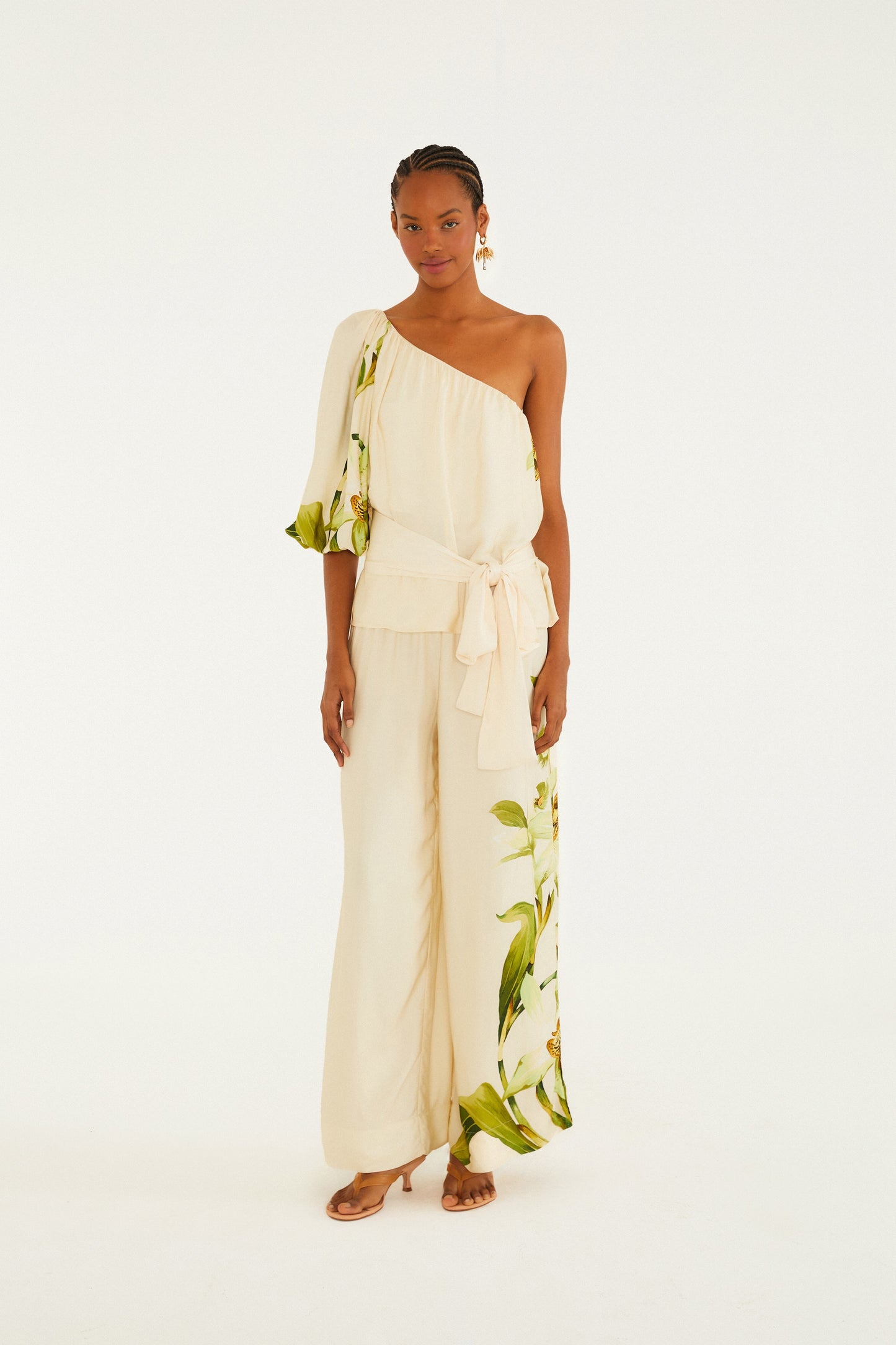 Pantalón Estampada Floral Orquídea