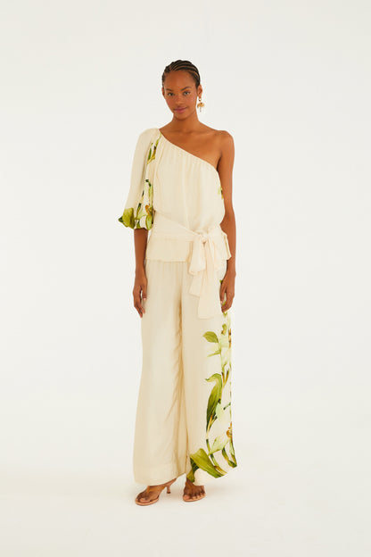 Pantalón Estampada Floral Orquídea