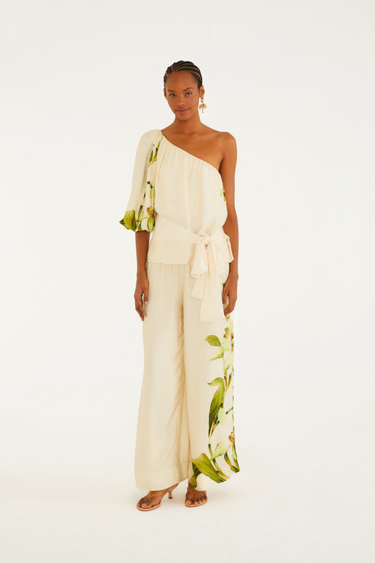 Pantalón Estampada Floral Orquídea