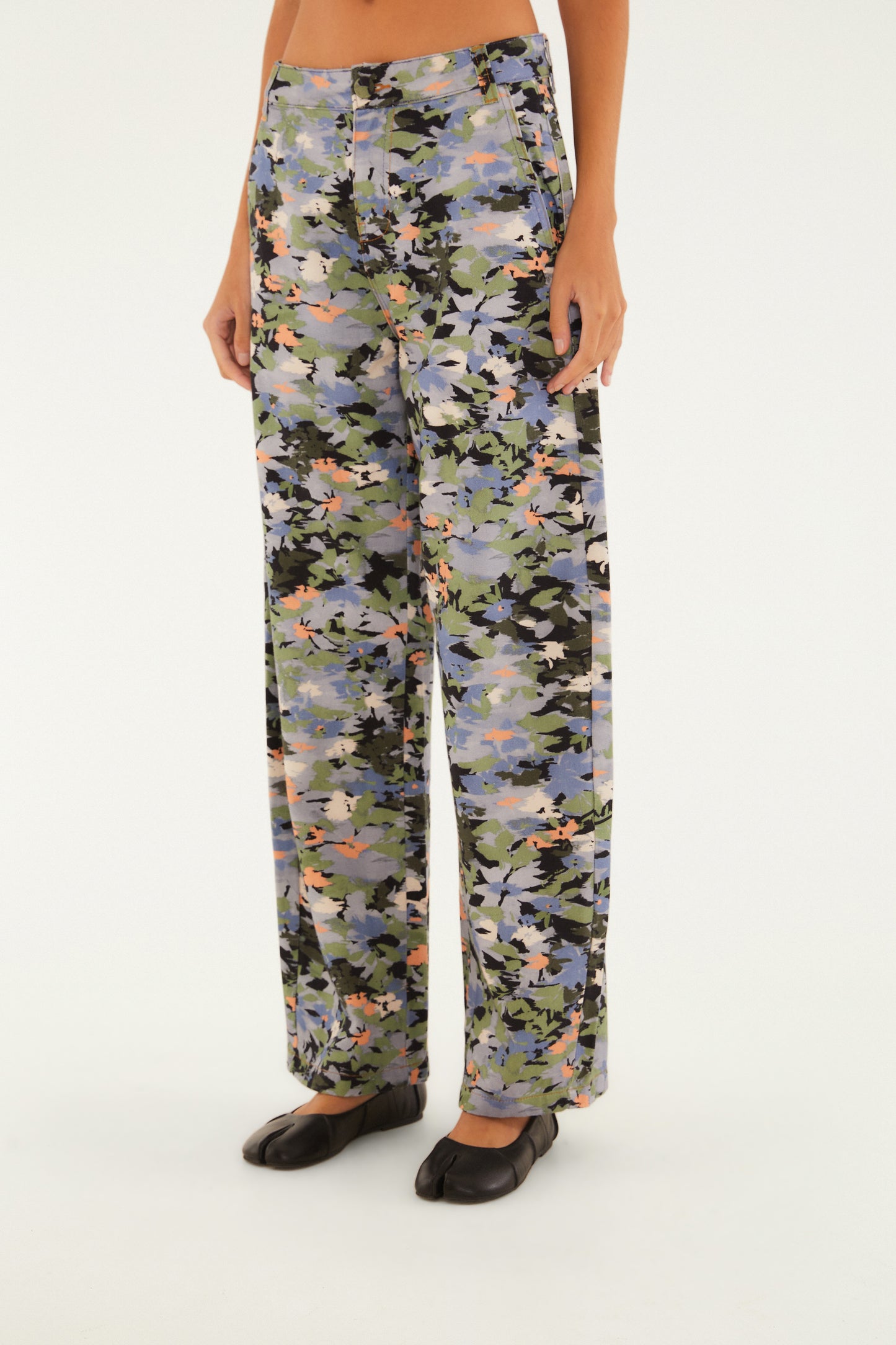 Pantalón Alfaitaria Sarja Jardim De Flor