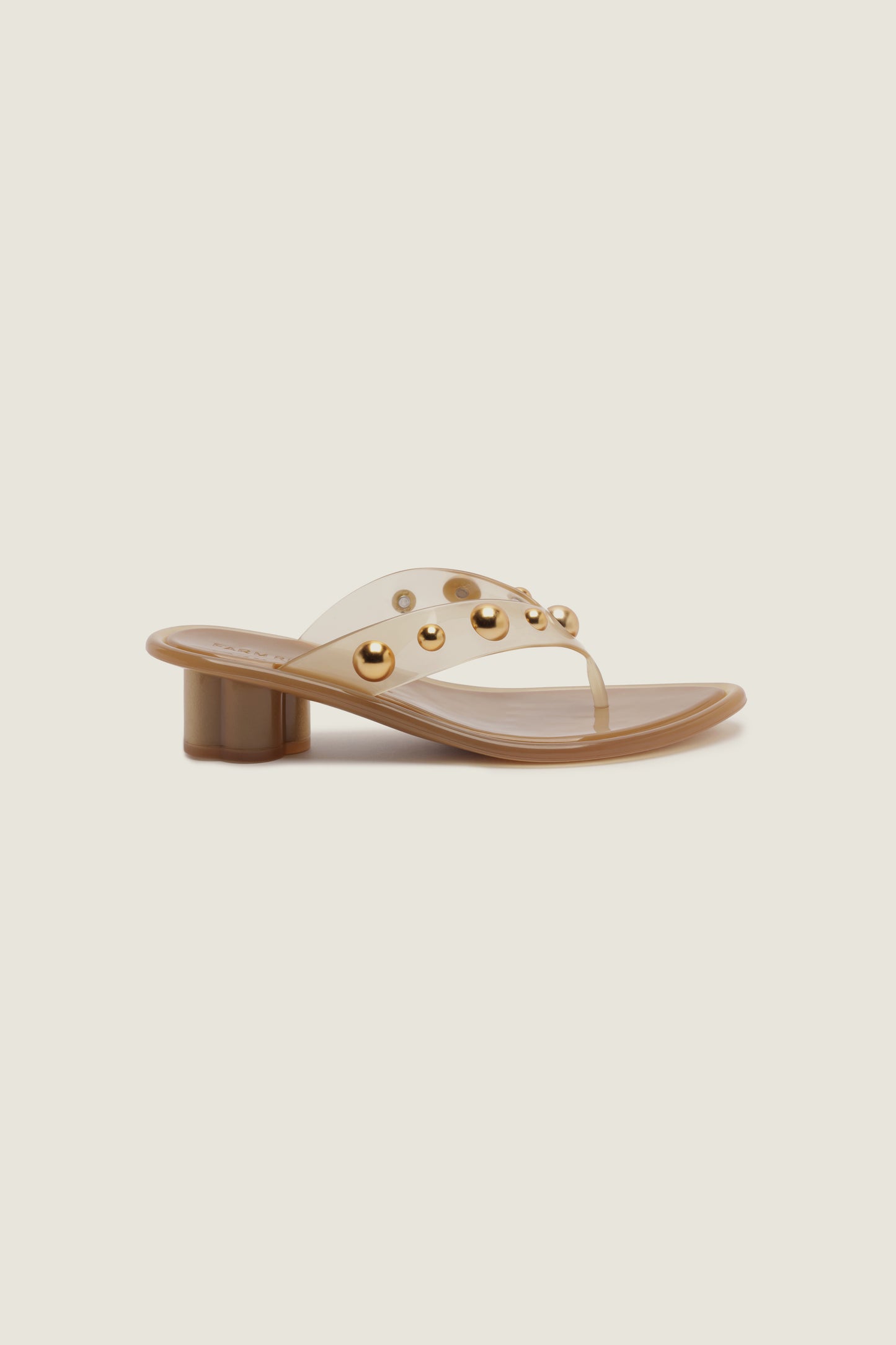 Sandalia Jelly Tacón con Tachas