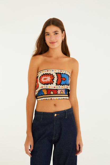 Top Estampado Antuerpia Lenço