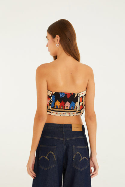 Top Estampado Antuerpia Lenço