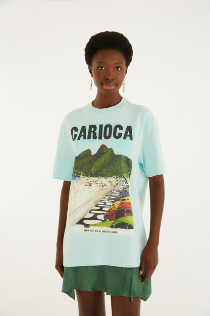 T-Shirt Media Paisagem Carioca Dois Irmãos