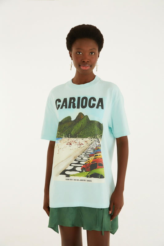 T-Shirt Media Paisagem Carioca Dois Irmãos