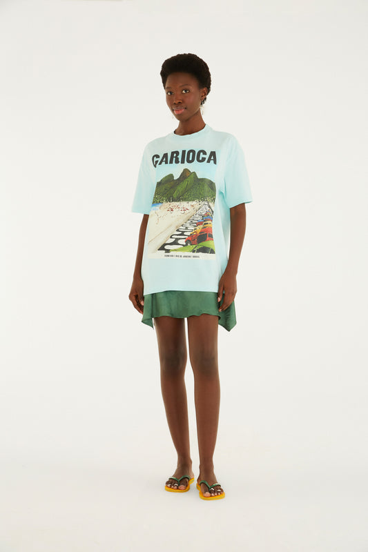 T-Shirt Media Paisagem Carioca Dois Irmãos
