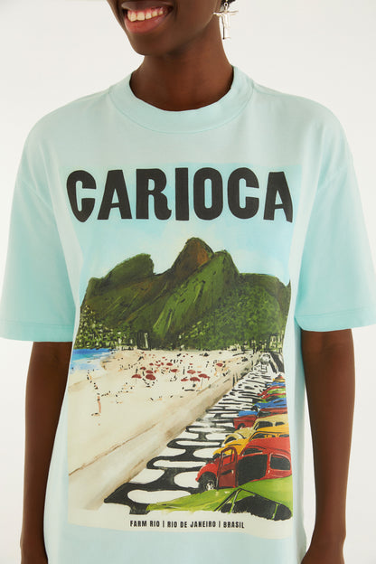 T-Shirt Media Paisagem Carioca Dois Irmãos