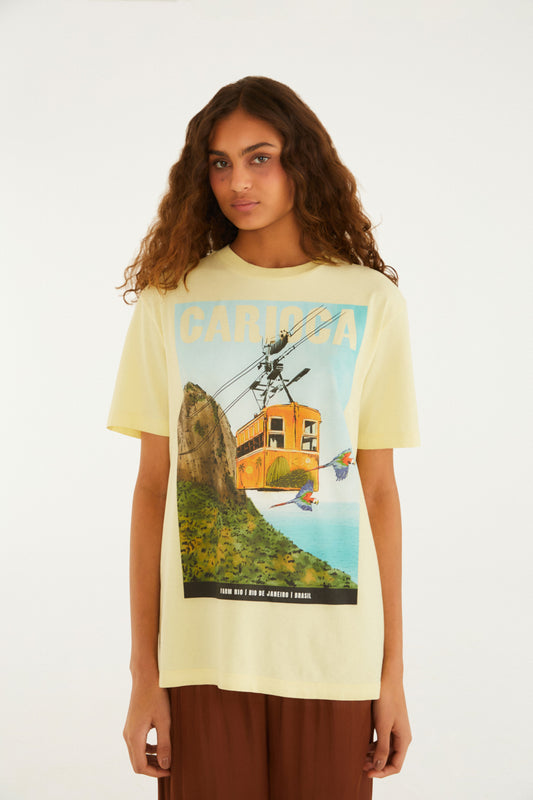 T-Shirt Media Paisagem Carioca Bondinho