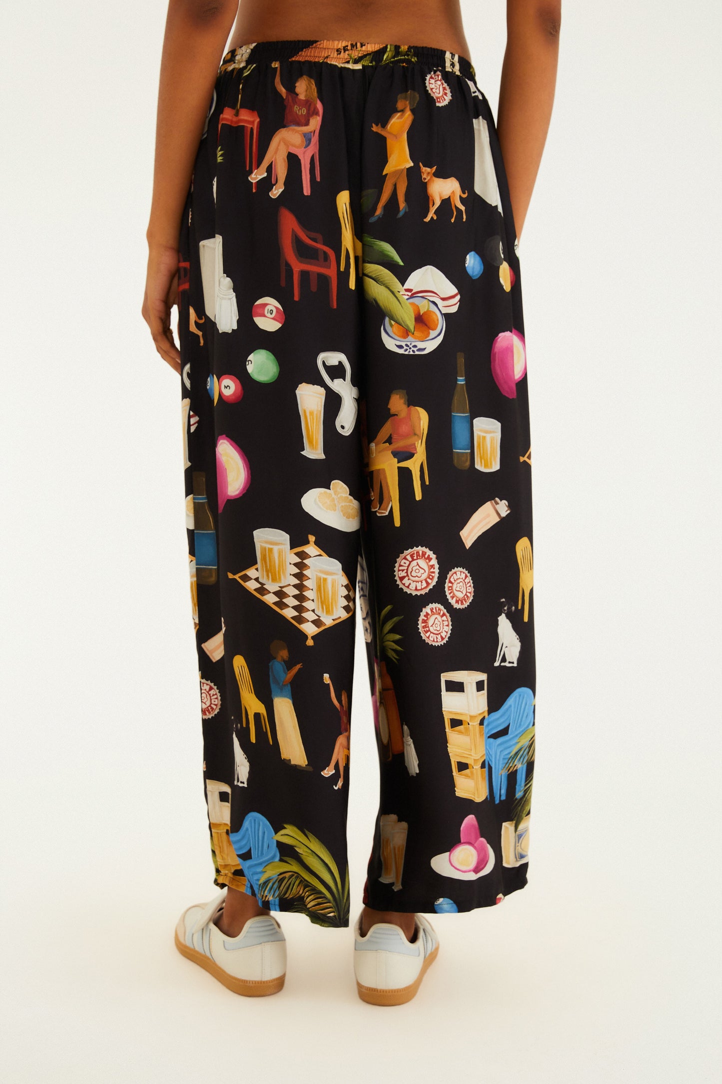 Pantalón Pantalona Estampada Boteco Carioca