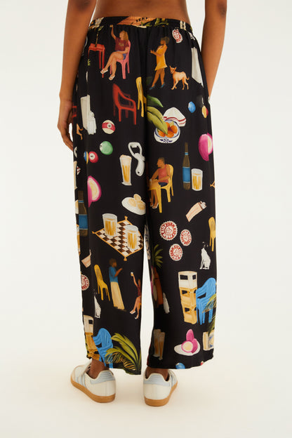 Pantalón Pantalona Estampada Boteco Carioca