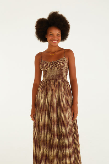 Vestido Largo Xadrez Piquenique