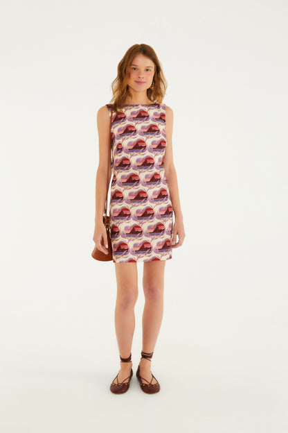 Vestido Corto Estampado Urca