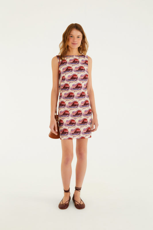 Vestido Corto Estampado Urca