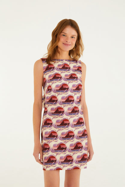 Vestido Corto Estampado Urca