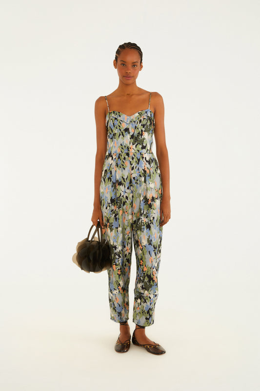 Jumpsuit Estampado Jardim De Flor