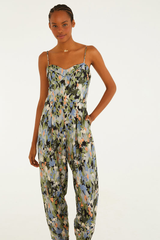 Jumpsuit Estampado Jardim De Flor