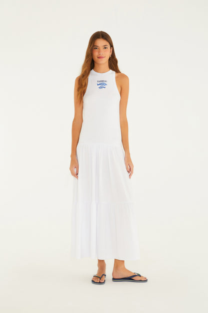 Vestido Cropped Marias Bordado Peixe