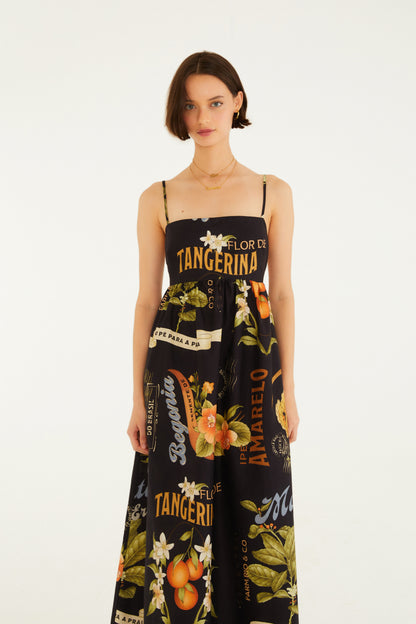 Vestido Largo Estampado Selos Do Brasil