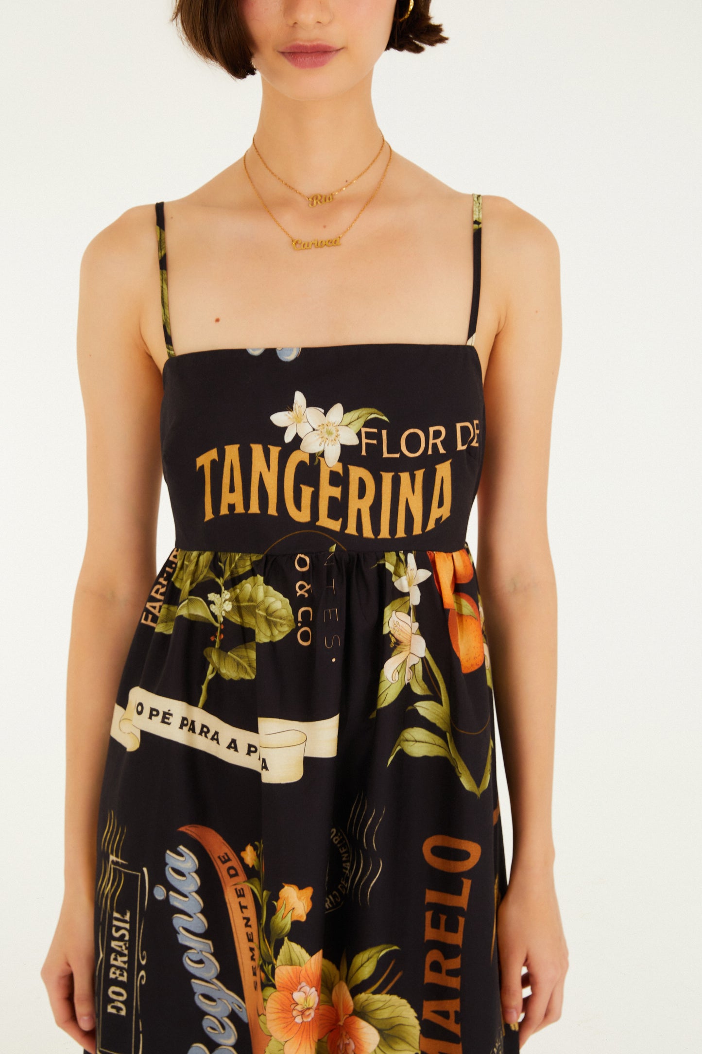 Vestido Largo Estampado Selos Do Brasil