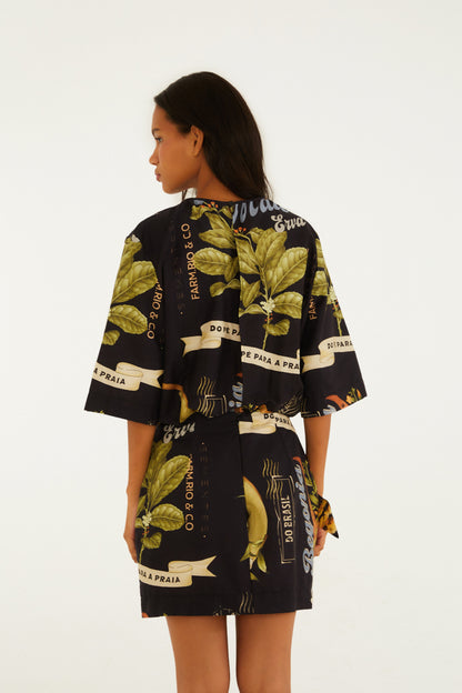 Vestido Corto Estampado Selos Do Brasil