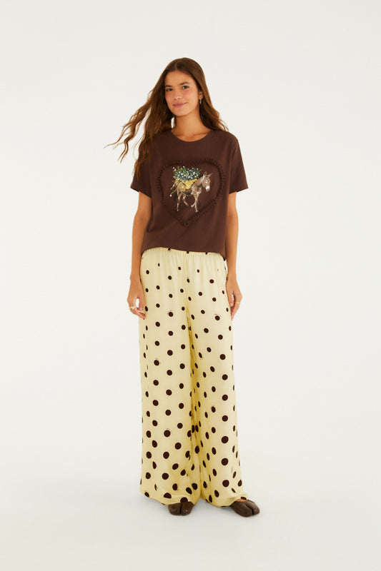 Pantalón Estampada Poá Degrade