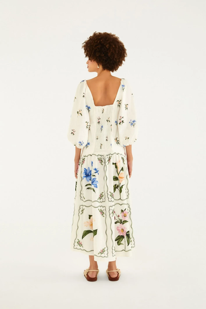 Vestido Manga Estampado Aquaflora