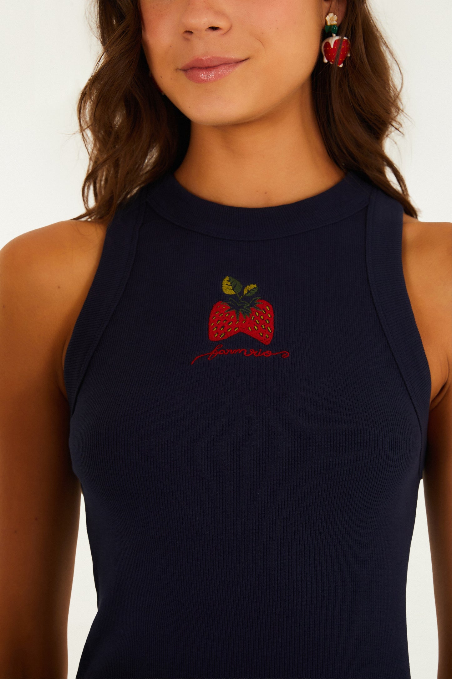 Blusa Bordada Morango