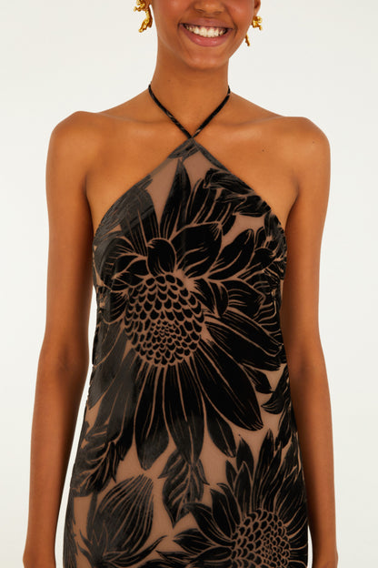 Vestido Frente Única Devore Lia Flor