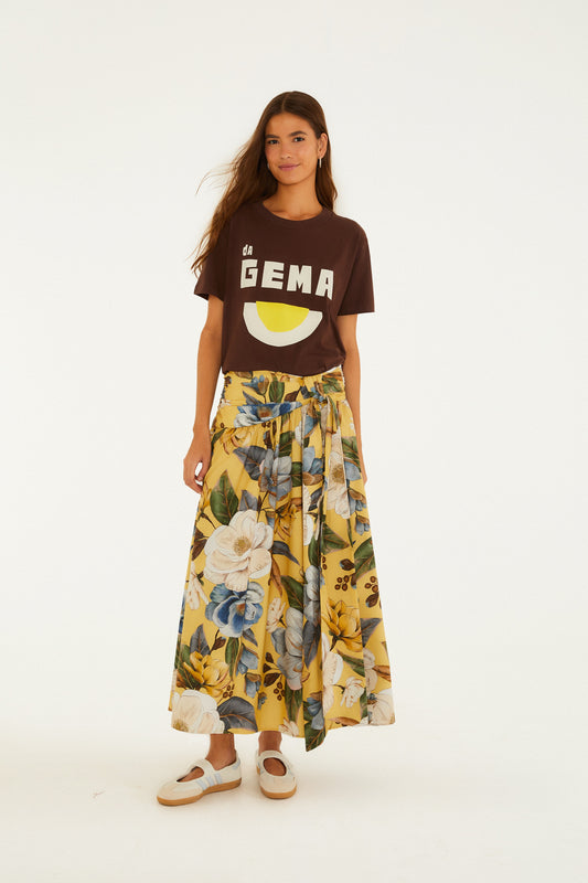 T-Shirt Fit Da Gema Marrom