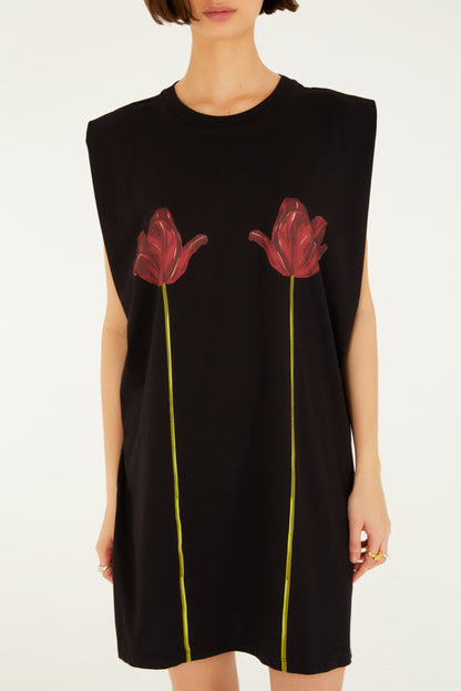Vestido Corto Estampado Selva De Flor