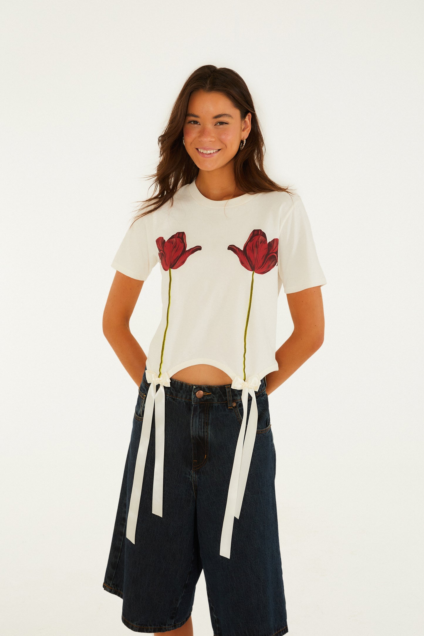 Blusa Laço Estampada Selva De Flor