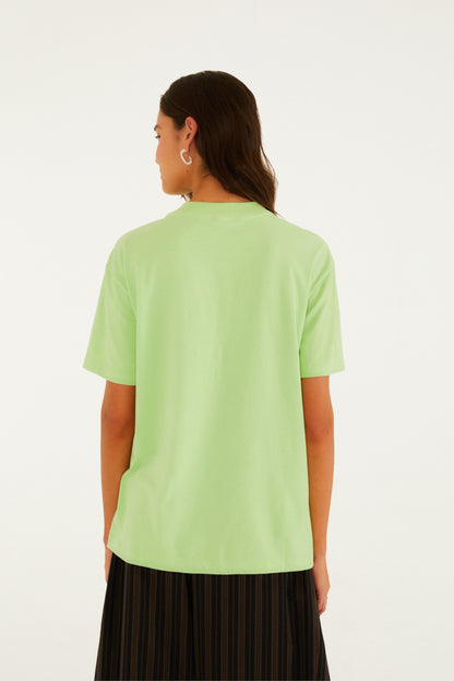 T-Shirt Media Bonde Lotado Verde