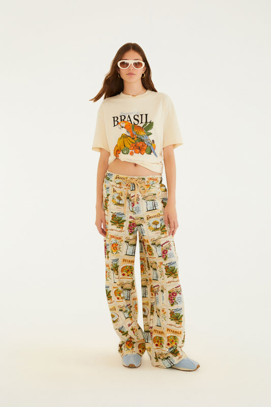 T-Shirt Media Original Do Brasil Bege